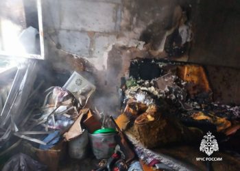 В Казани мужчина пострадал при пожаре в многоэтажке