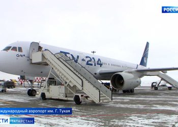 Самолет Ту-214, после модернизации в Казани, пополнил парк российской авиакомпании