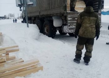 В Тетюшском районе отправили в зону проведения СВО пиломатериал