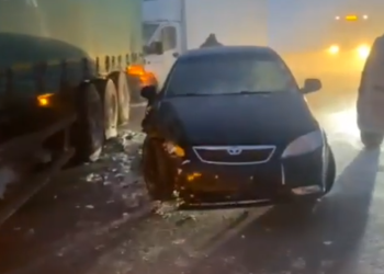 В Татарстане на трассе М7 произошло массовое ДТП из-за метели