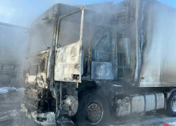 В Тукаевском районе при пожаре в фуре пострадал водитель