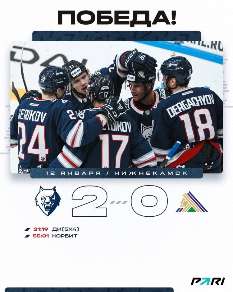 «Нефтехимик» обыграл «Салават Юлаев» со счетом 2:0