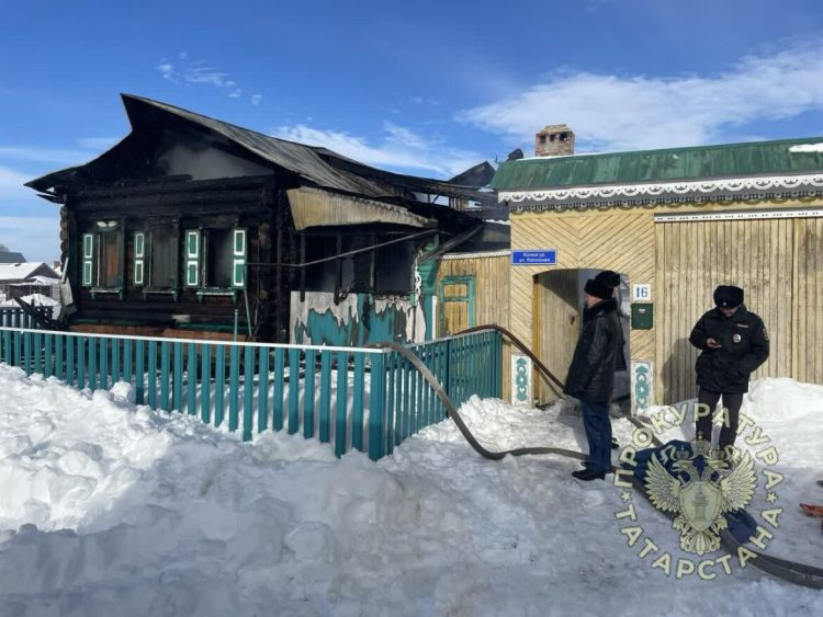 В Татарстане при пожаре в доме погибли мать с сыном