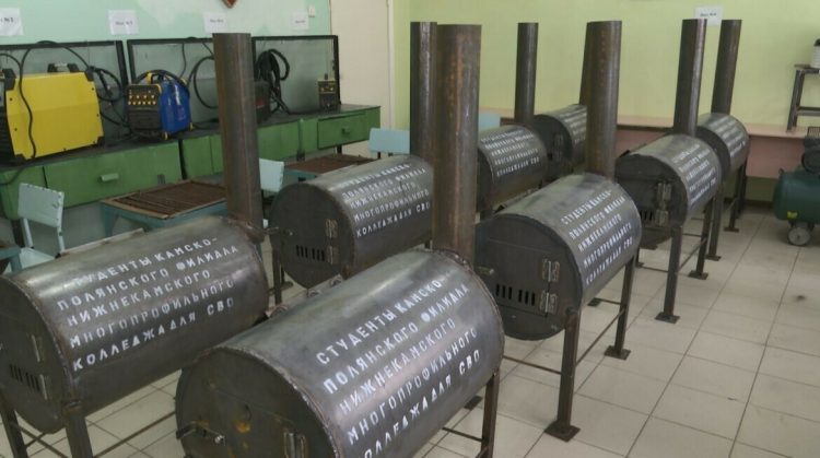 Бойцы СВО поблагодарили студентов из Татарстана за печки-буржуйки