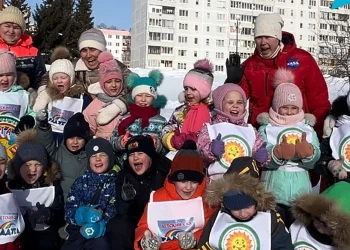 В Заинске провели спортивную эстафету среди воспитанников детсадов в рамках нацпроекта