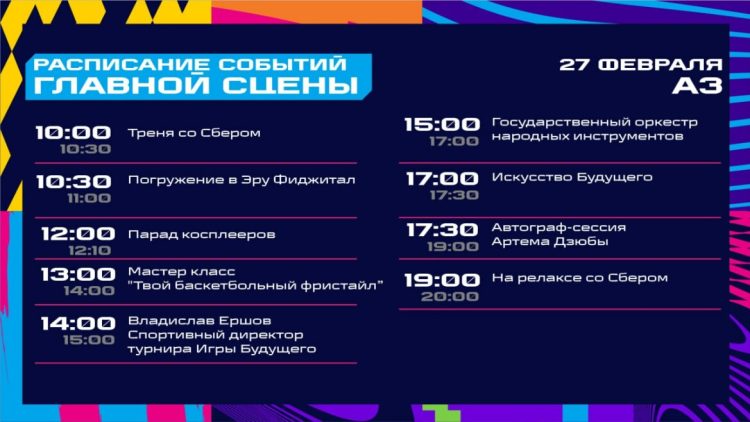 Программа событий на девятый день ‘Игр будущего»