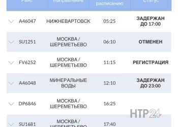 В аэропорту «Бегишево» задержали несколько рейсов из-за непогоды