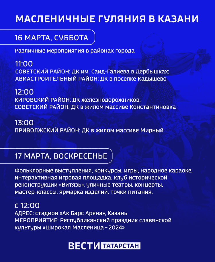 В Казани пройдет Масленица
