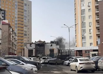 В Казани снова загорелась гостиница «Астория»