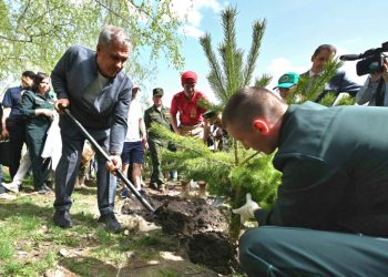 Минниханов опубликовал фотографии с субботника