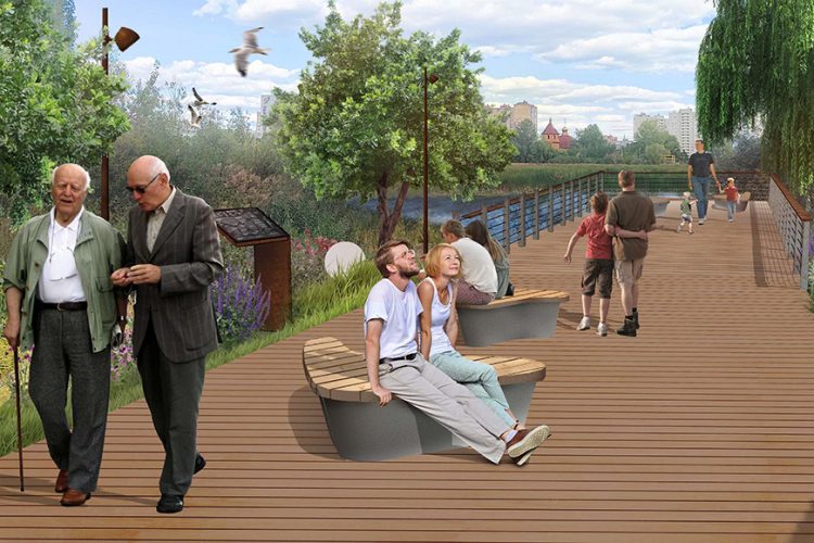 В Казани начались работы по благоустройству городского парка рядом с Большим Чайковым озером