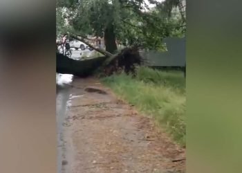 В Зеленодольске прошел град