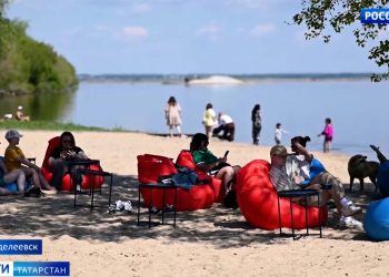 В Менделеевске открылся пляж «Тихие горы»