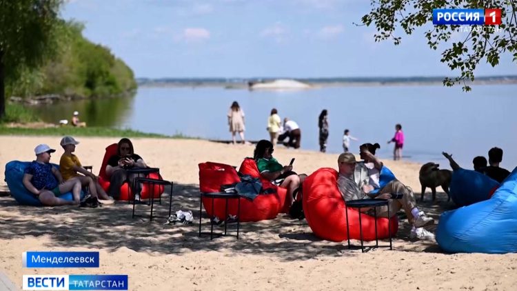 В Менделеевске открылся пляж «Тихие горы»