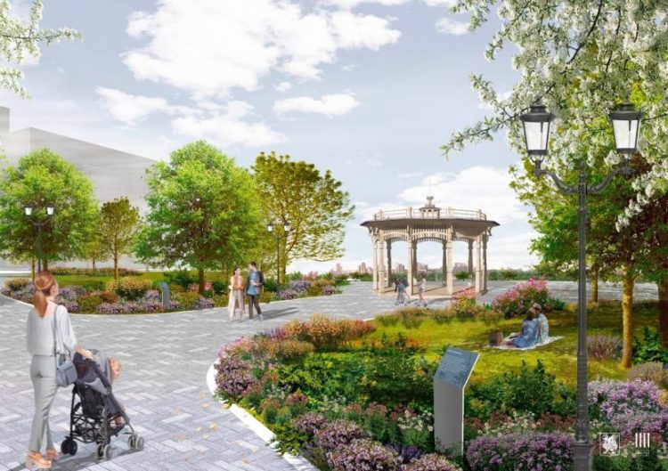 Метшин оценил ход благоустройства детского парка и сада Фукса