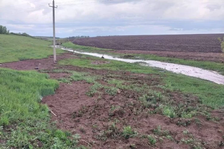 В Бугульминском районе из-за ливня подтопило село