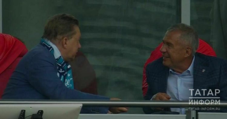 Рустам Минниханов и Алексей Миллер посетили матч «Рубин» – «Зенит»