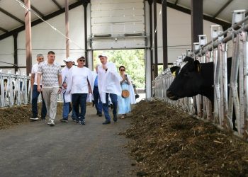Рустам Минниханов осмотрел новый молочный комплекс в Кукморе