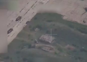 Разведывательный БПЛА снял ракетный удар по аэродрому Полтава