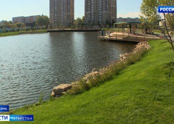 В Казани на Большом Чайковом озере стартовали работы по благоустройству