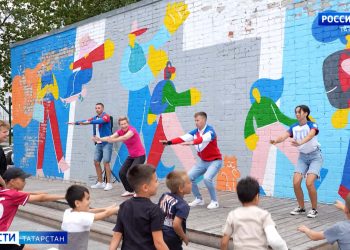 В одном из дворов Приволжского района Казани прошел семейный спортивный марафон