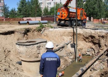 В Казани на улице Дубравной заменили аварийный коллектор