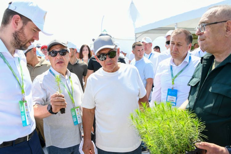 Минниханов посетил выставку продукции местных производителей в Кукморе