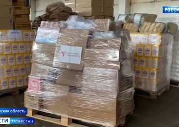 Из Татарстана в Курскую область доставили 60 тонн гумпомощи