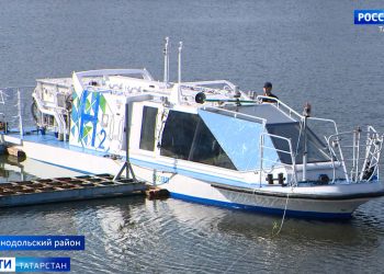 В Зеленодольске спустили на воду инновационное судно на водородном топливе
