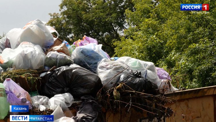 Жители Авиастроительного района пожаловались на переполненные мусорные контейнеры