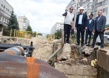 В Казани обновляют тепловод на ул. Мусина перед отопительным сезоном