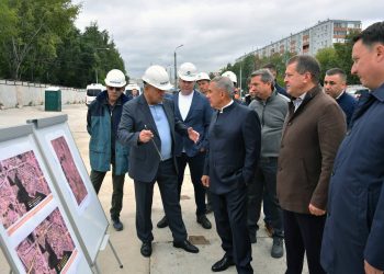 Минниханов посетил стройплощадку станции «100-летия ТАССР» Казанского метрополитена
