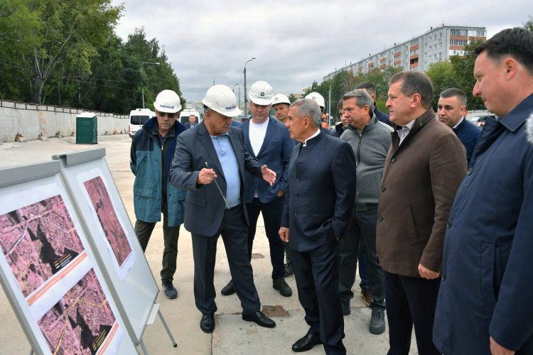 Минниханов посетил стройплощадку станции «100-летия ТАССР» Казанского метрополитена