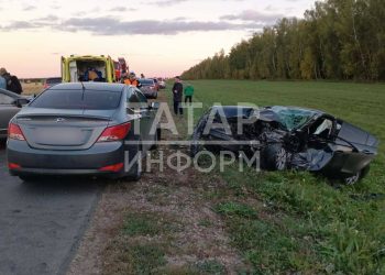 В результате массового ДТП в Высокогорском районе пострадали два человека
