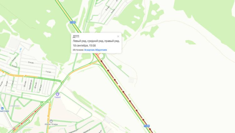 Под Казанью образовалась пробка из-за ДТП с краном-манипулятором